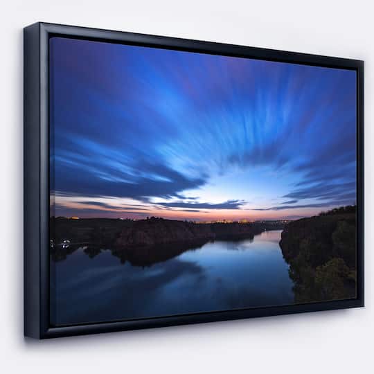 Designart - Blue Night Sky with River